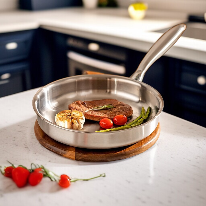 Base gruesa de la sartén para distribución uniforme del calor