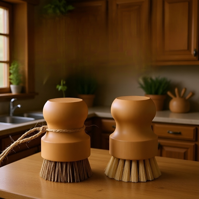 가정용 코코넛 그릇 수세미 다용도 주방 청소 도구 짧은 손잡이 천연 식물 오염 제거 브러시 설거지 브러시