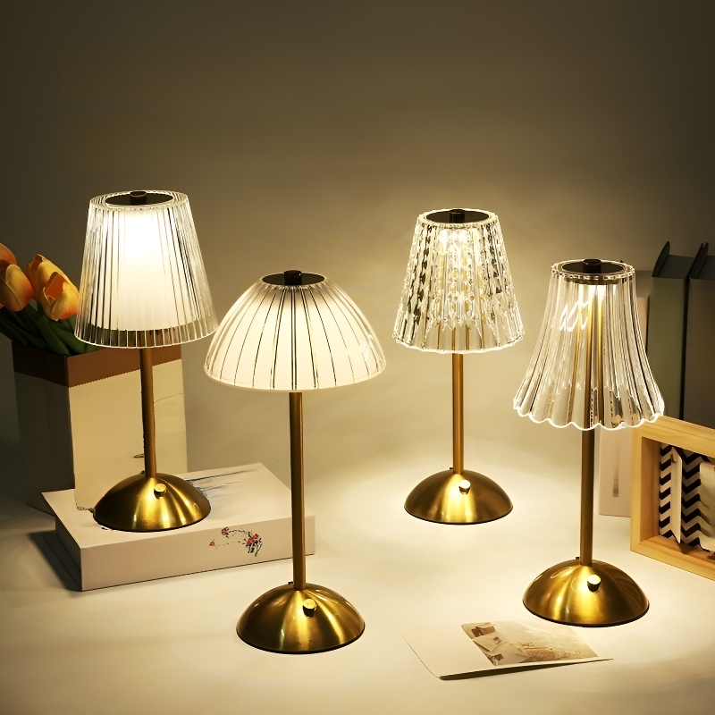 Lámpara de escritorio LED tricolor retro