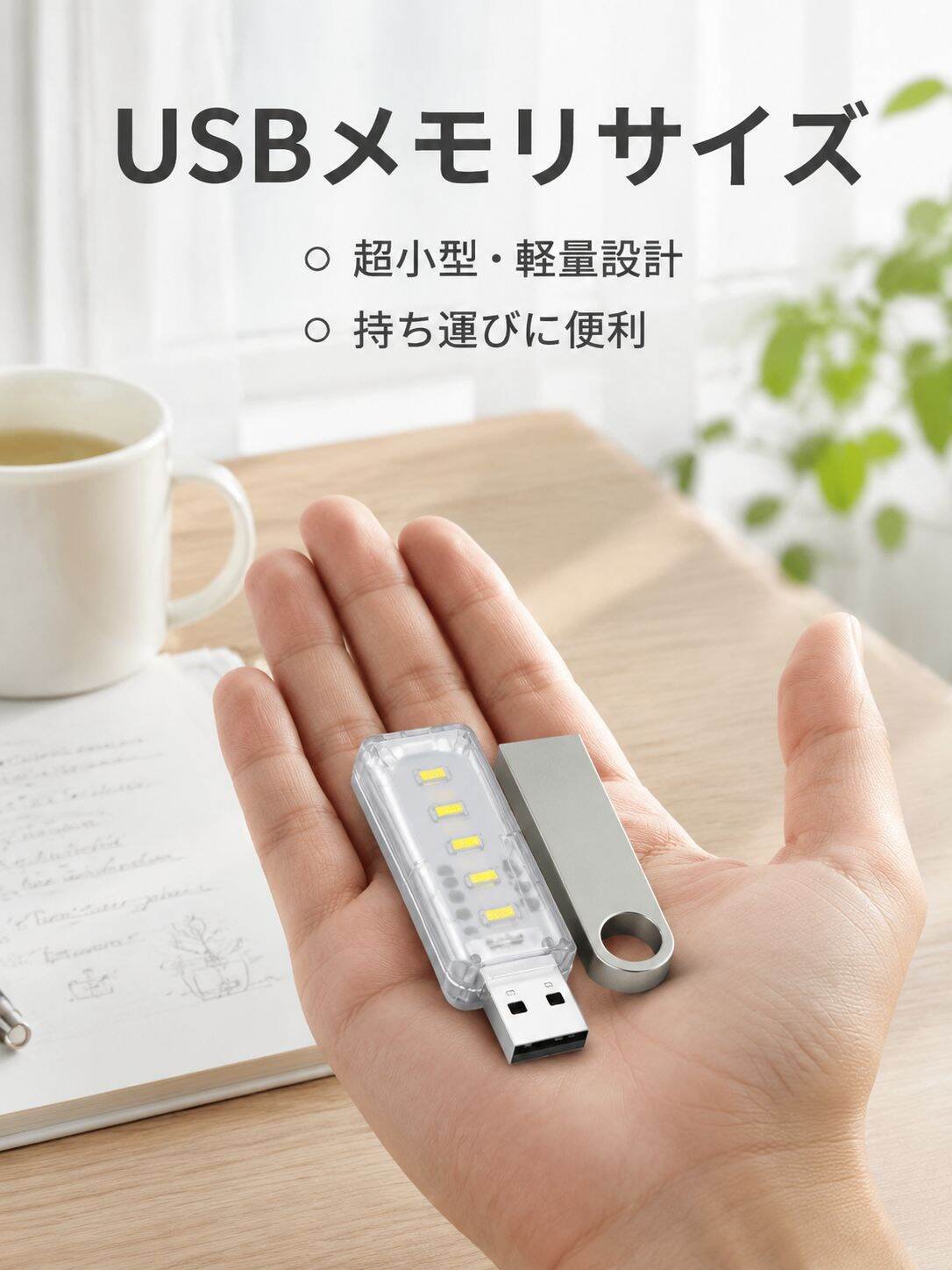 タッチ式USBナイトライト