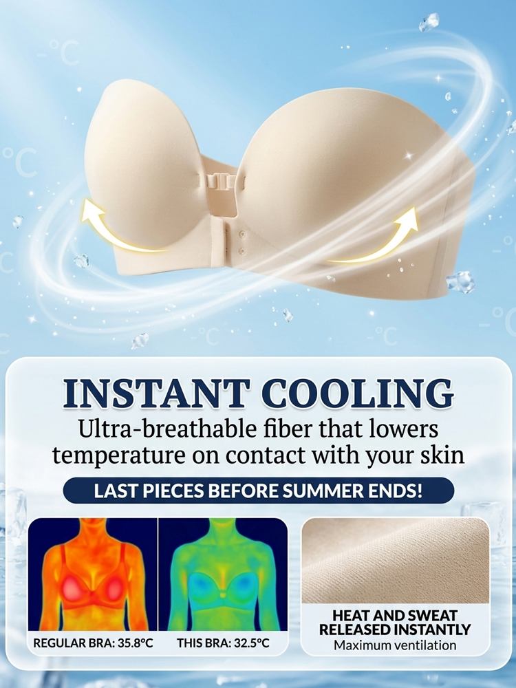 [Seamless, Sensitive-Free, All Scenarios] Breathable Ice Silk Front Closure Push-Up Seamless Bra