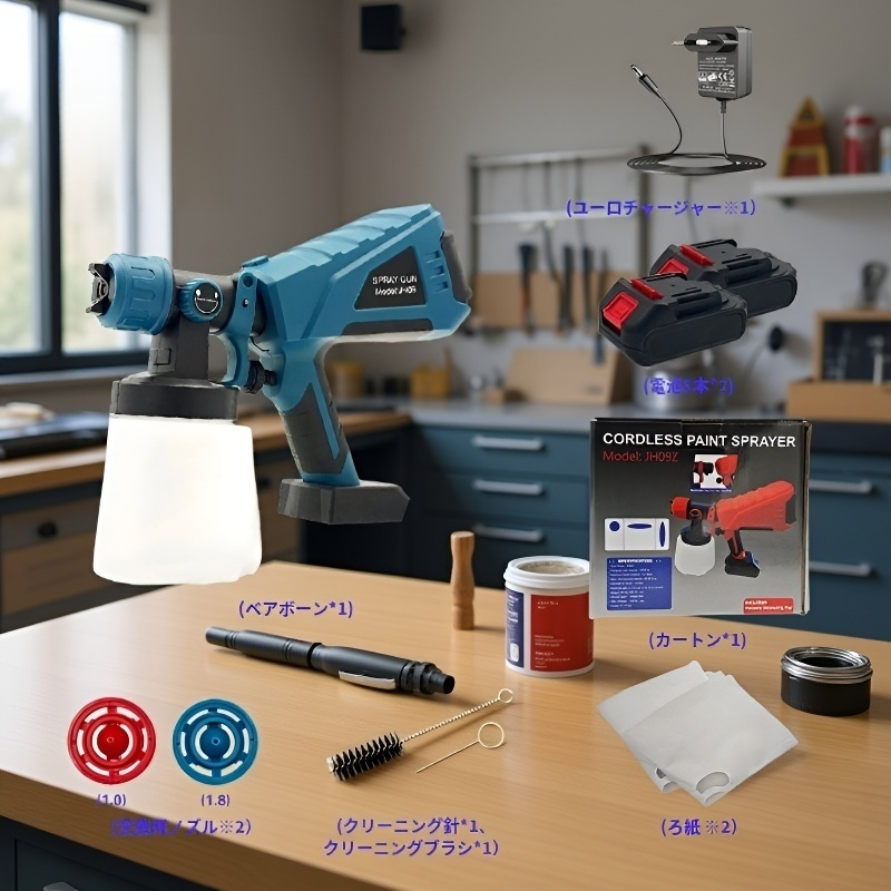 簡単操作の電動スプレーガン説明画像