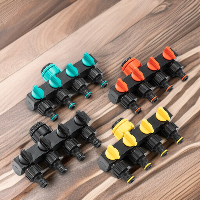 5통 4로 1구 이음매 분수기 수도관 세차 수도관 스위치 부착 분류 5통 수도꼭지 커넥터