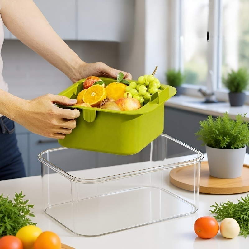 Lazy Person's Double-Layer Draining Snack, Dried Fruit and Fruit Basket