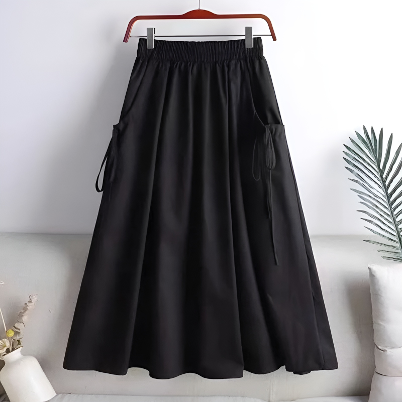 High Waist Bias Sheer Mesh Midi Skirt