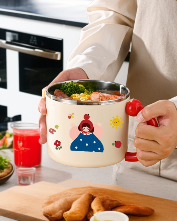 도시락 내부 구조와 스텐 소재 설명