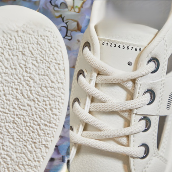 여성 캐주얼화 통기성 작은 흰색 신발 송편화 통굽 펀칭 캐주얼화