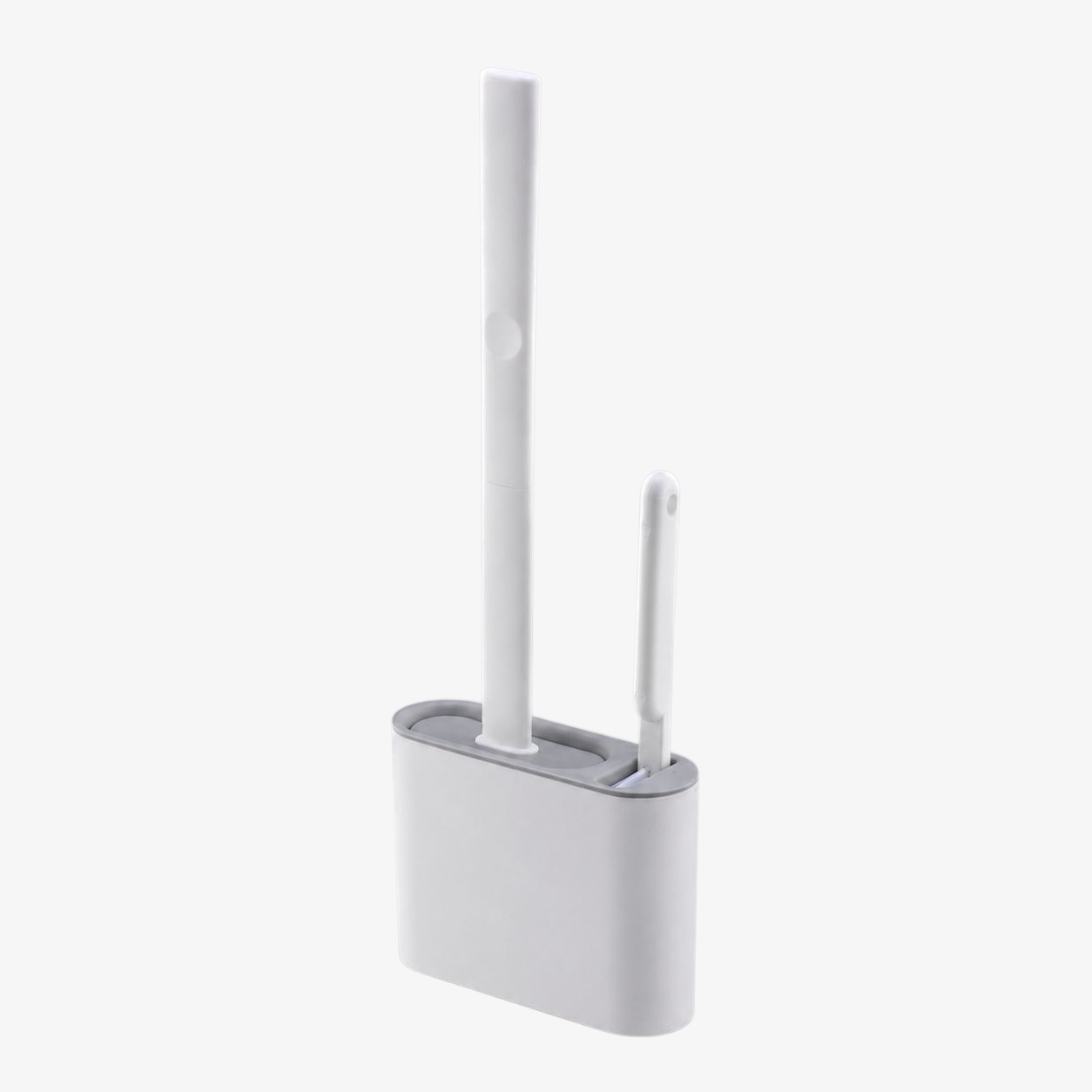 2 Toilet Brushes & 1 Holder Set for Bathroom, Wall Mounted, Flexible Brush Head
