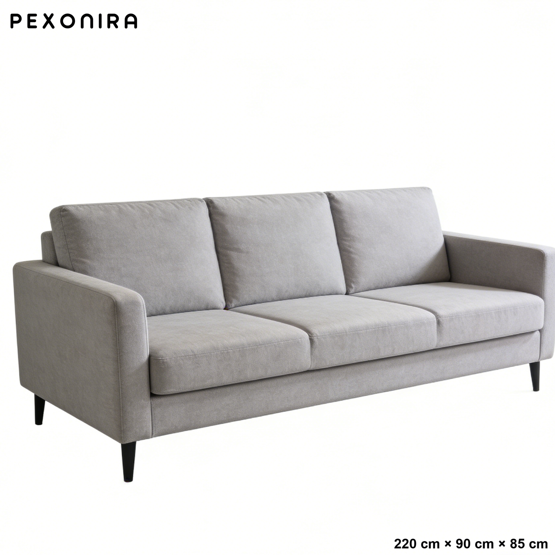 vue de côté du canapé trois places minimaliste