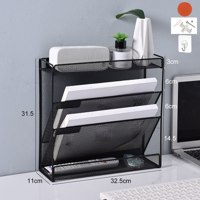 ชั้นวางของติดผนังสำหรับโต๊ะ ทำจากโลหะ แขวนผนังได้