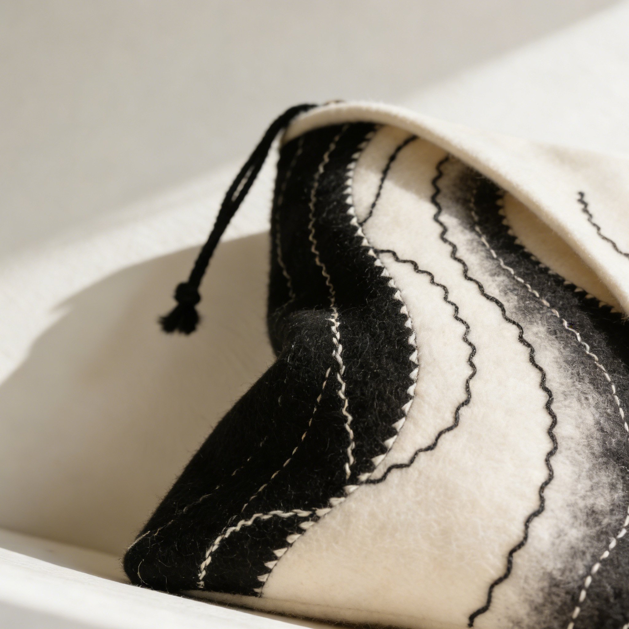 ถุงเก็บของทำมือจากขนแกะ