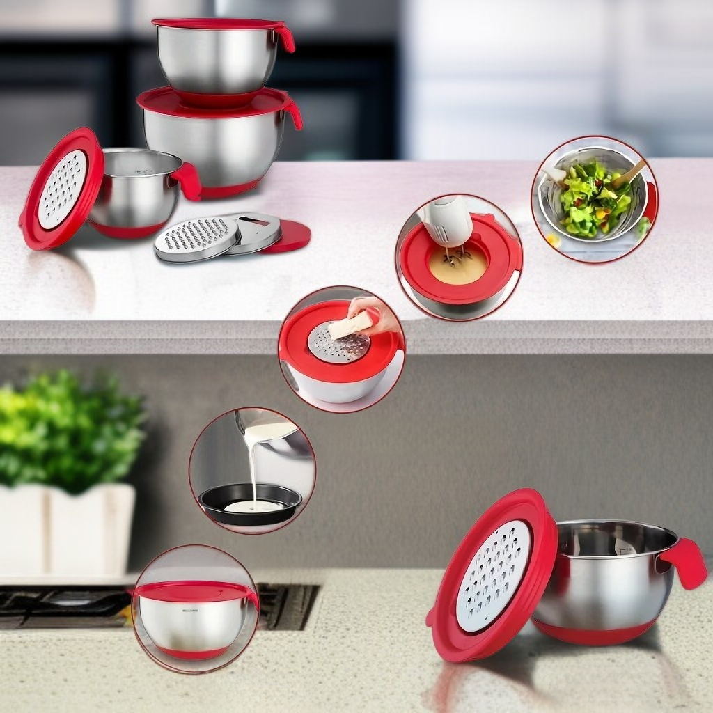 Set of 3 Mixing Bowls with Lids 