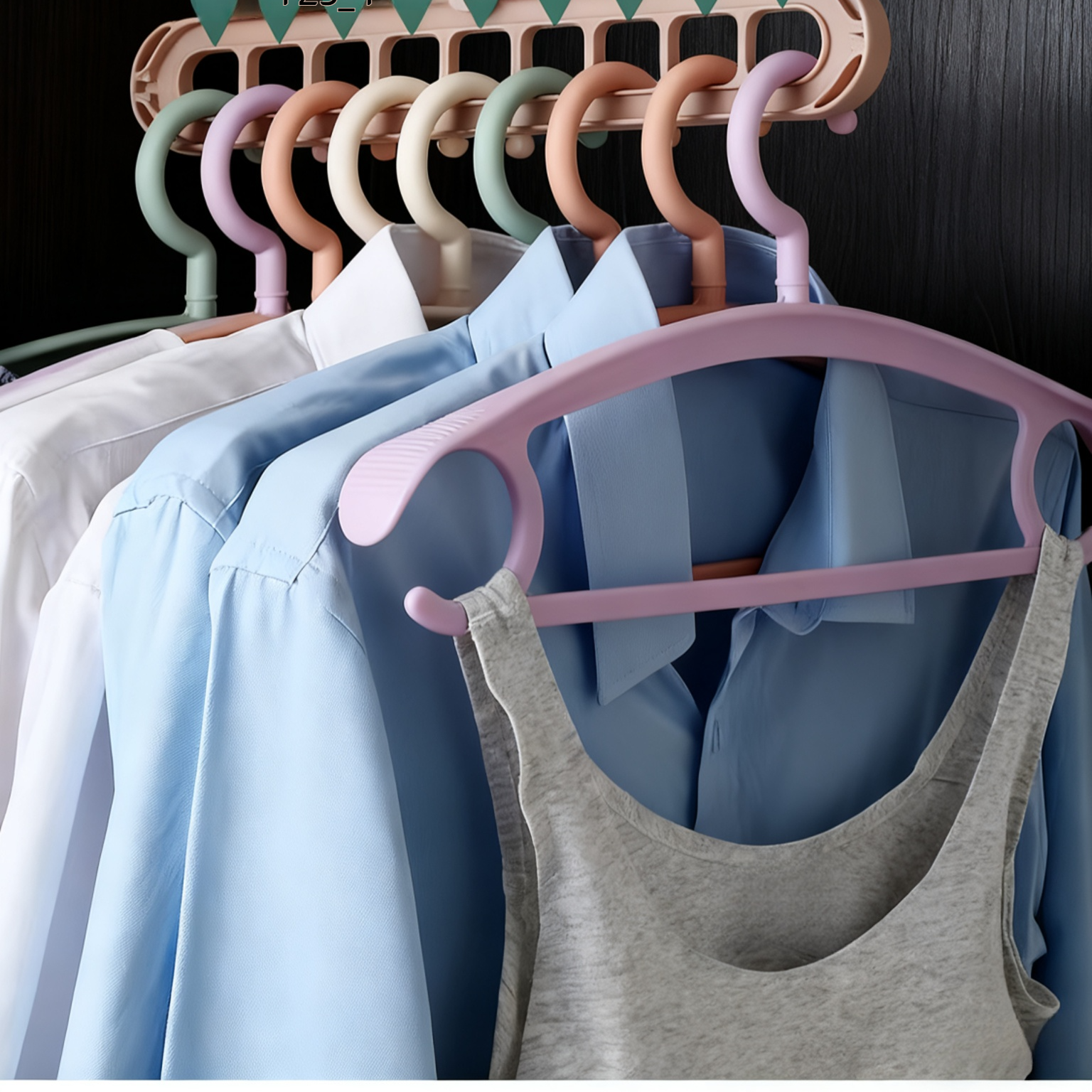  Space-Saving Folding Clothes Hanger with 9 Holes for Home Organization