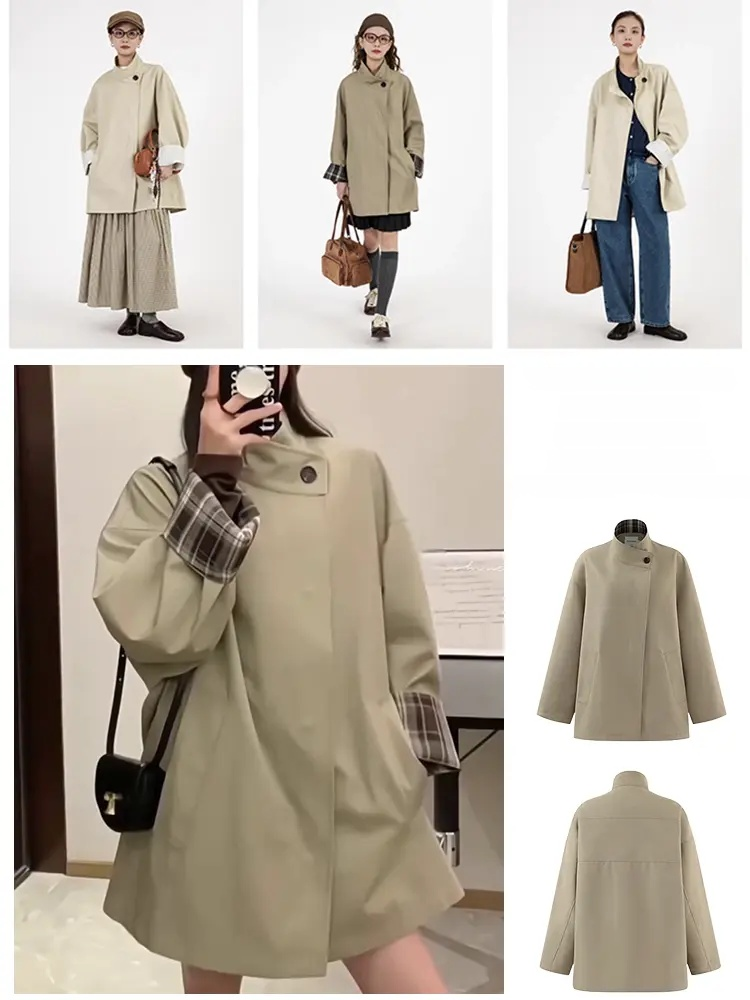 중간 길이 트렌치 코트