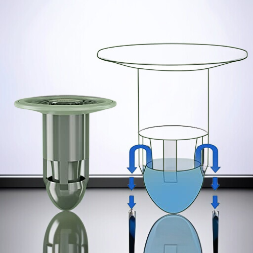 排水口カバー 防臭キャップ 地漏 キャップ 洗濯機排水口 2個セット 防臭 防虫 排水器具 浴室用 ブロッキング防止 速い排水 シンク下 排水こうカバー 臭気抑制 下水道消臭カバー 浴室用排水用皿 (