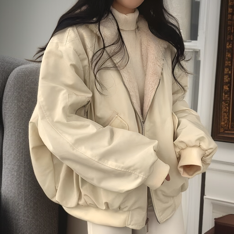 여성 겨울용 한국 스타일 후드 패딩코트