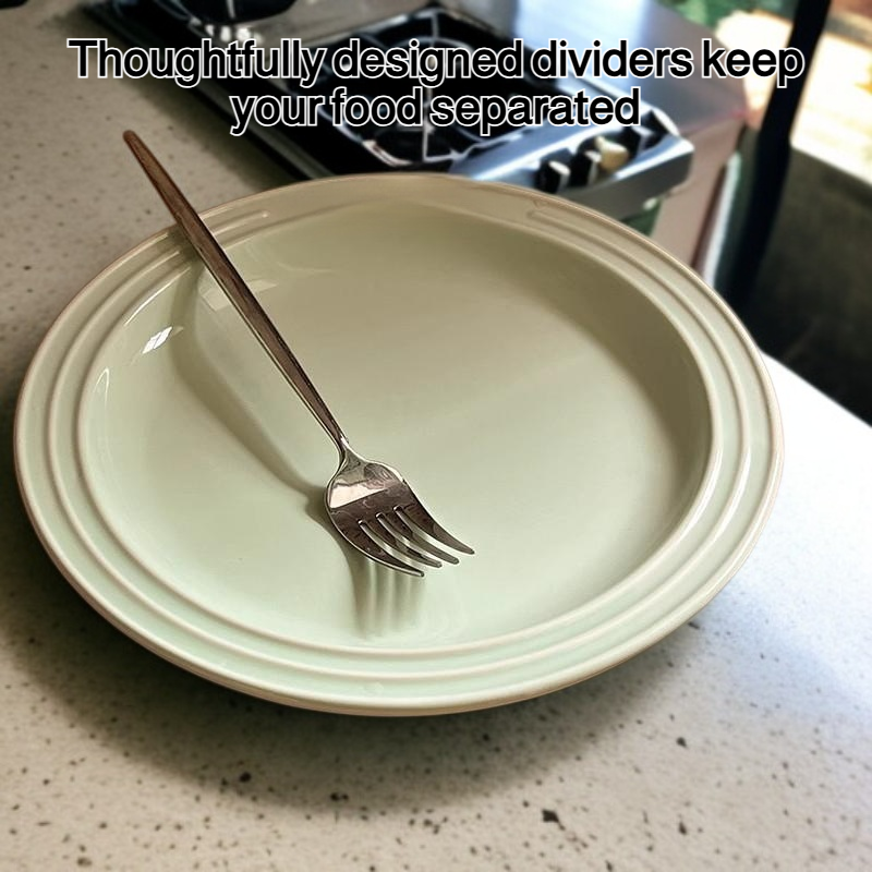 Ceramic Dining Plates with Dividers