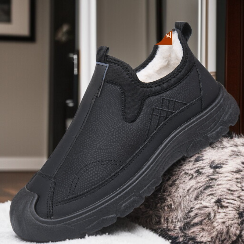 캐주얼 남성 보온부츠 융털 방수 원터치 스노부츠 미끄럼 방지 융털 방수 보온부츠
