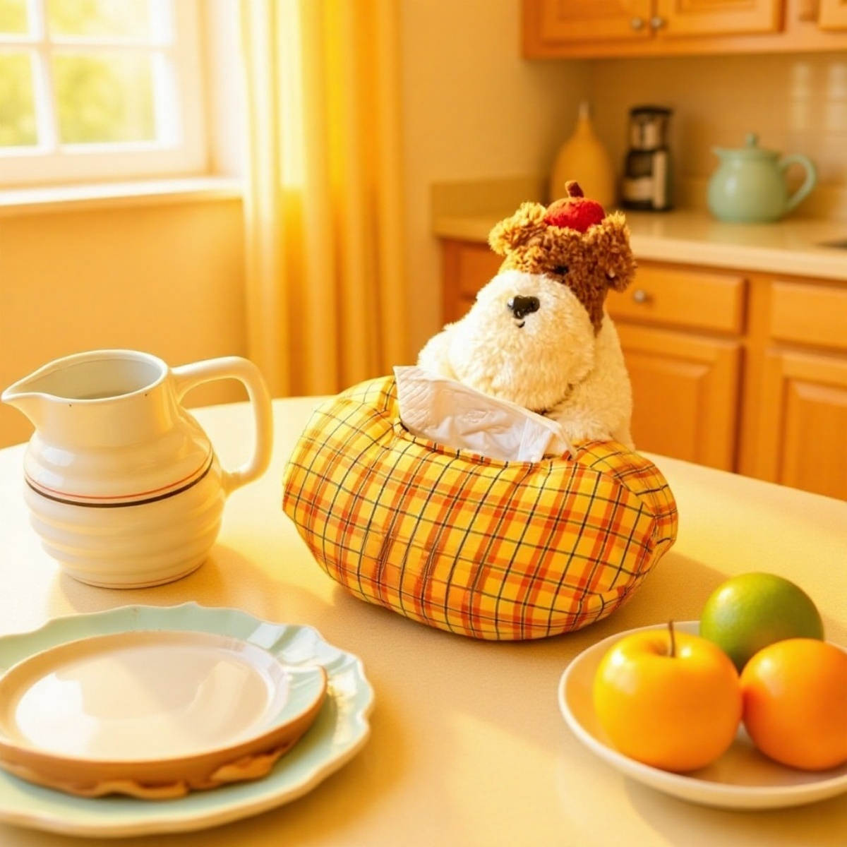 Caja de pañuelos de felpa adorable Gugu