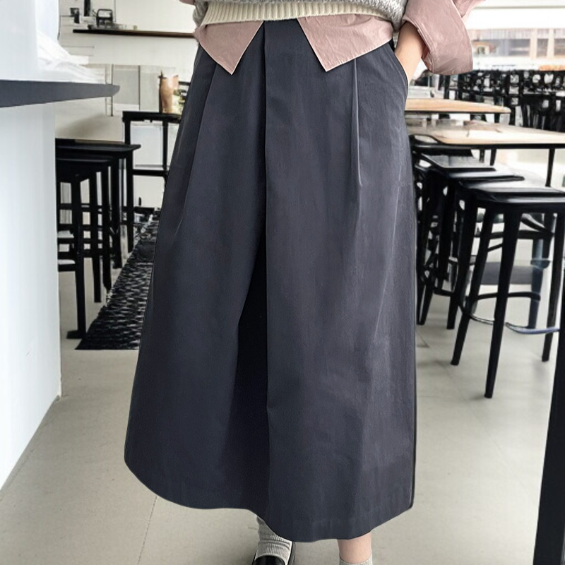 스커트녀 언밸런스 주름 A라인 스커트 낙하산 스커트 스커트 도천 여성 스커트