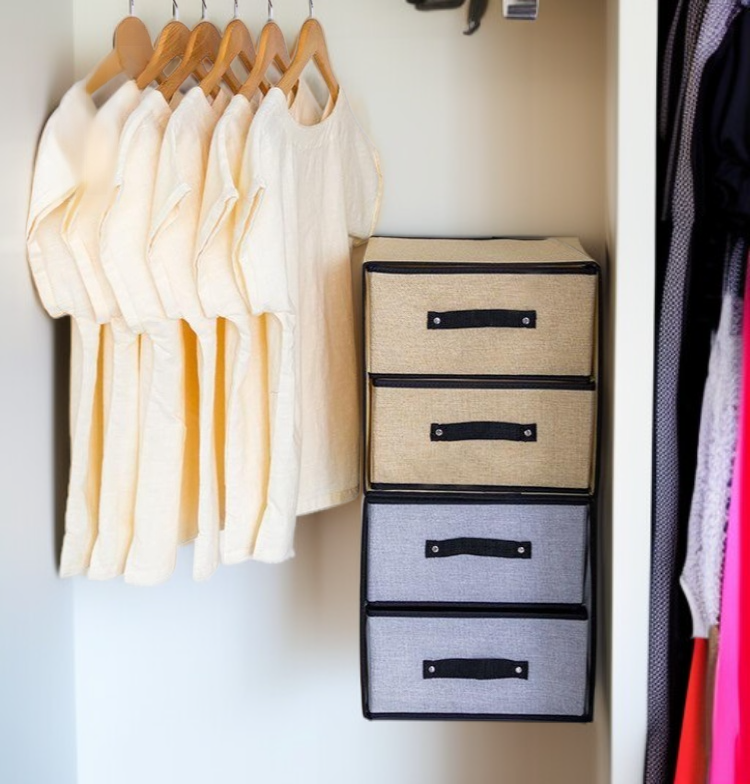 Washable fabric storage box for bras and underwear