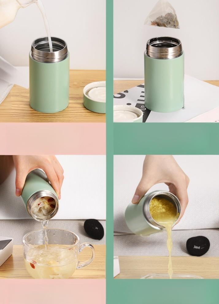 휴대하기 편한 크기의 미니 보온컵