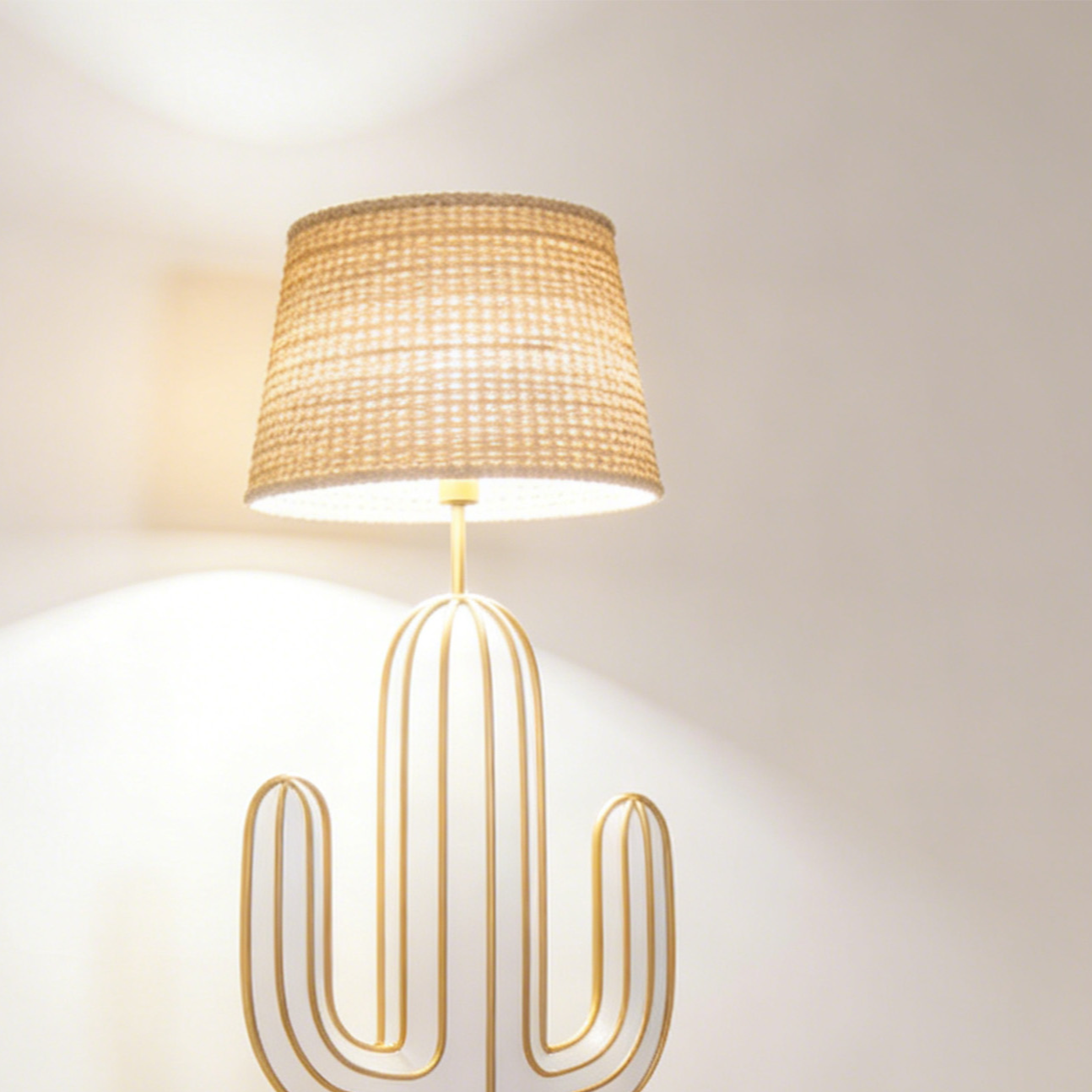 Modern minimalist floor lamp in living room setting