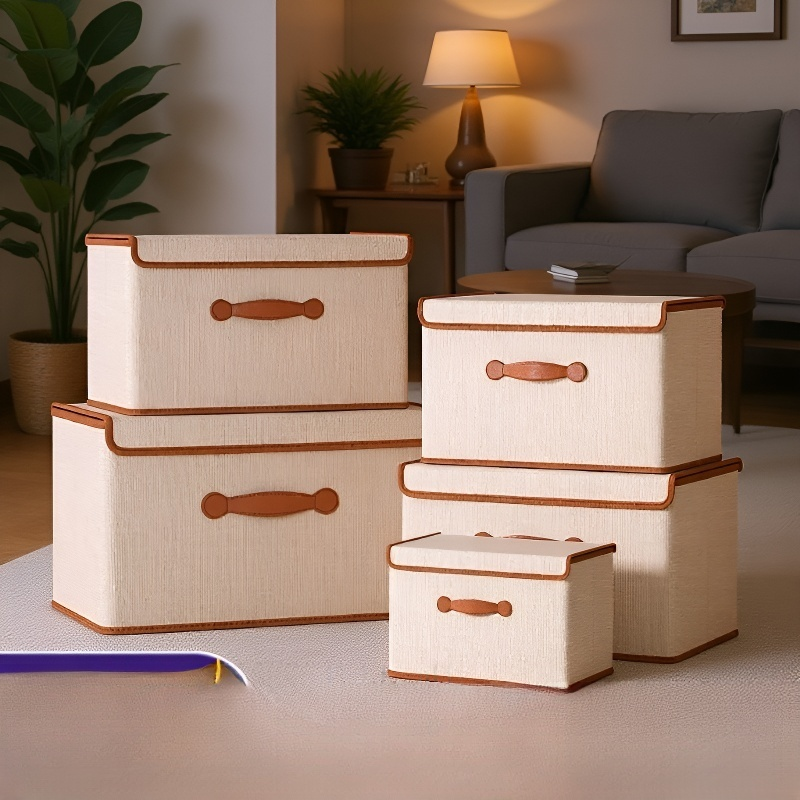 Große Aufbewahrungsbox mit Deckel für Kleidung und Bettdecken