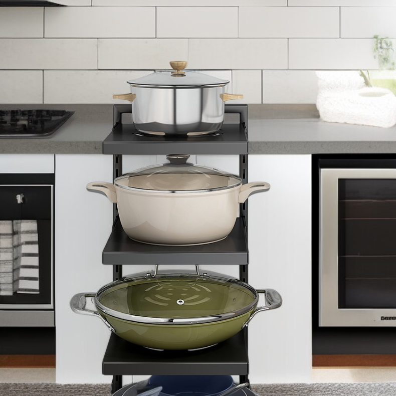 주방 냄비 거치대 선반 수납장