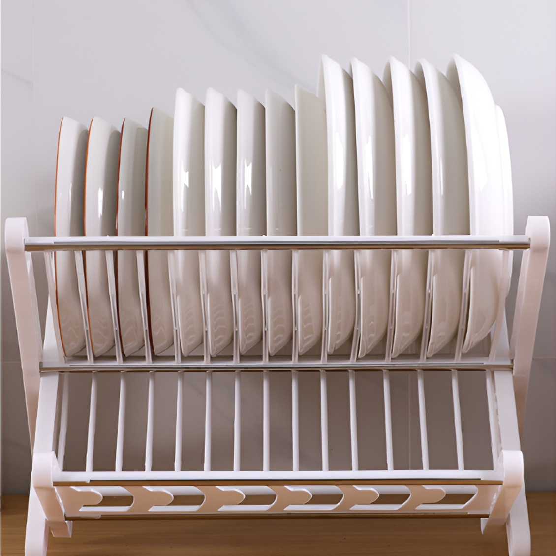 廚房免安裝瀝水收納置物架