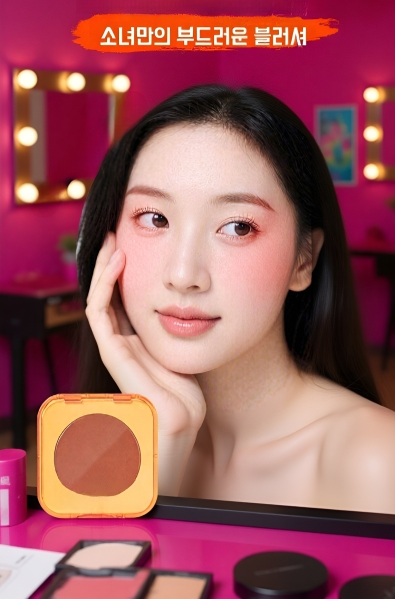 블러셔 밤으로 자연스럽게 완성한 메이크업