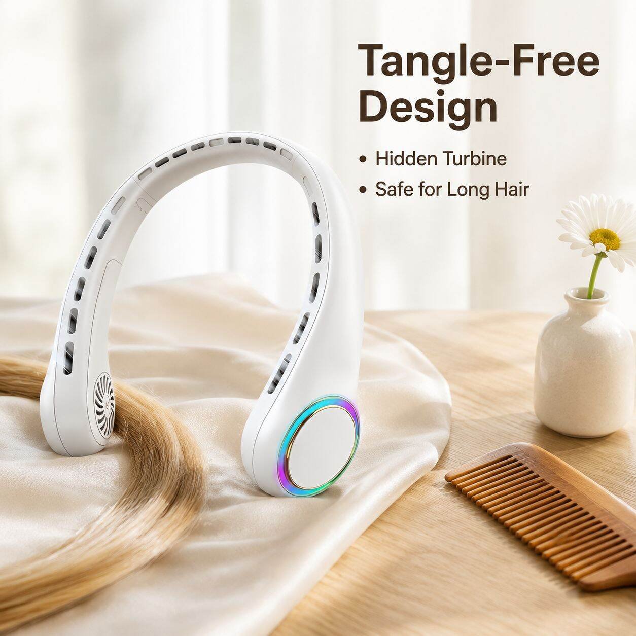Silent Portable Bladeless Neck Cooling Fan