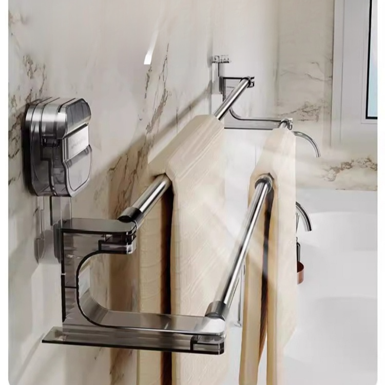 Toallero extensible giratorio con ventosa