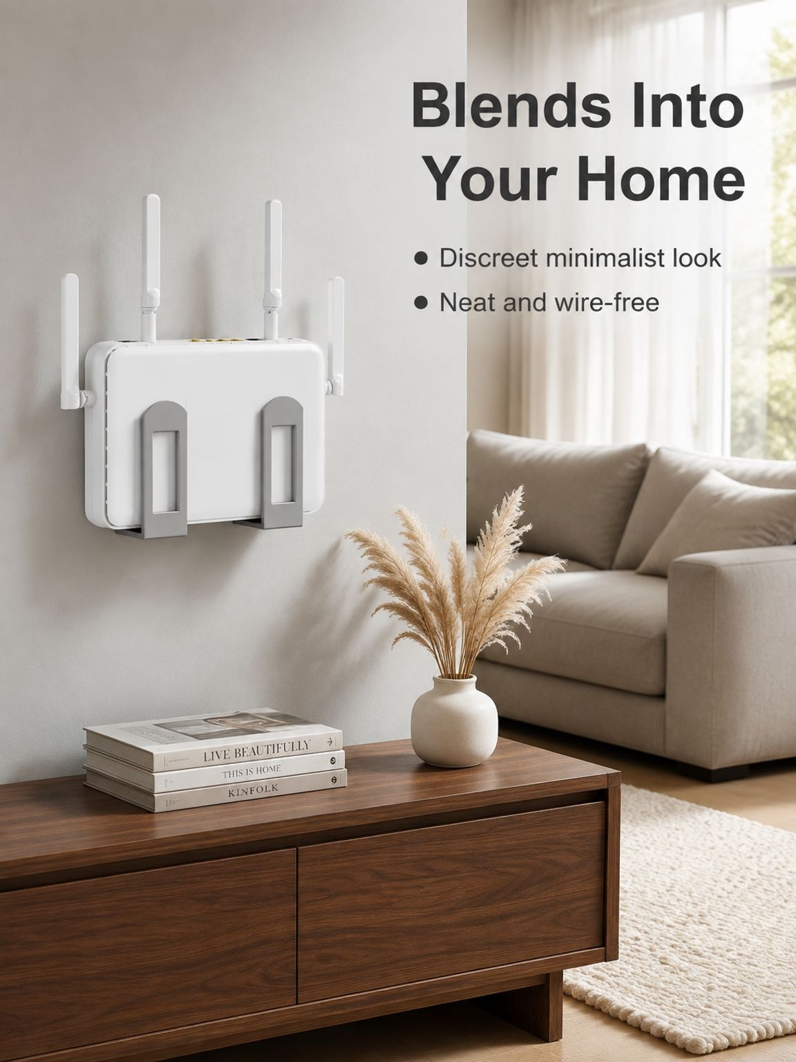No-Drill Wall Router Holder, Multifunctional Storage Box Shelf