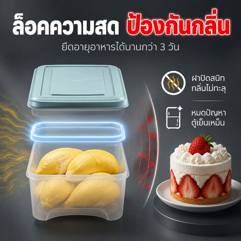 กล่องข้าวสำหรับแช่แข็งและแช่เย็น 10 ชิ้น สีเขียว เบอร์ 3 ยี่ห้อซิลิคุก