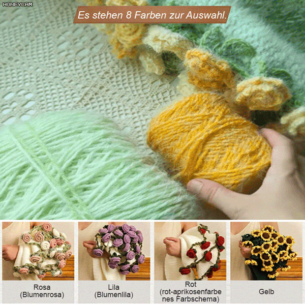 Ein Geschenk mit Wärme DIY Blumen Decken Set einfach zu lernen garantiertes Erfolgserlebnis