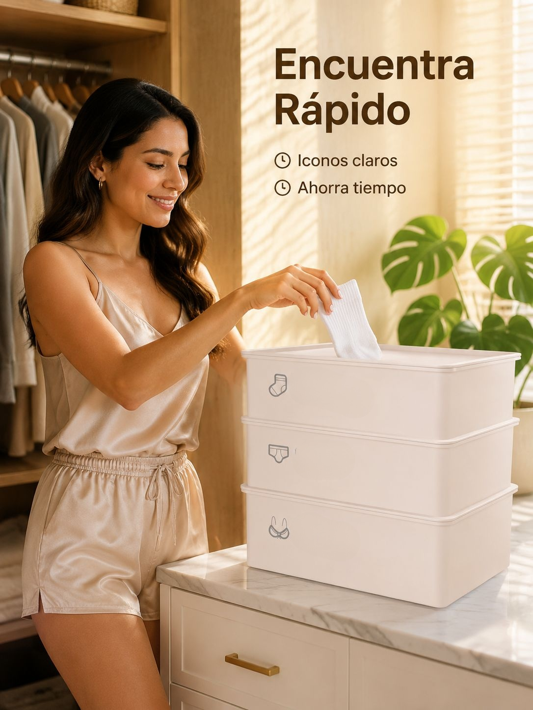 Organizador de ropa interior con divisiones