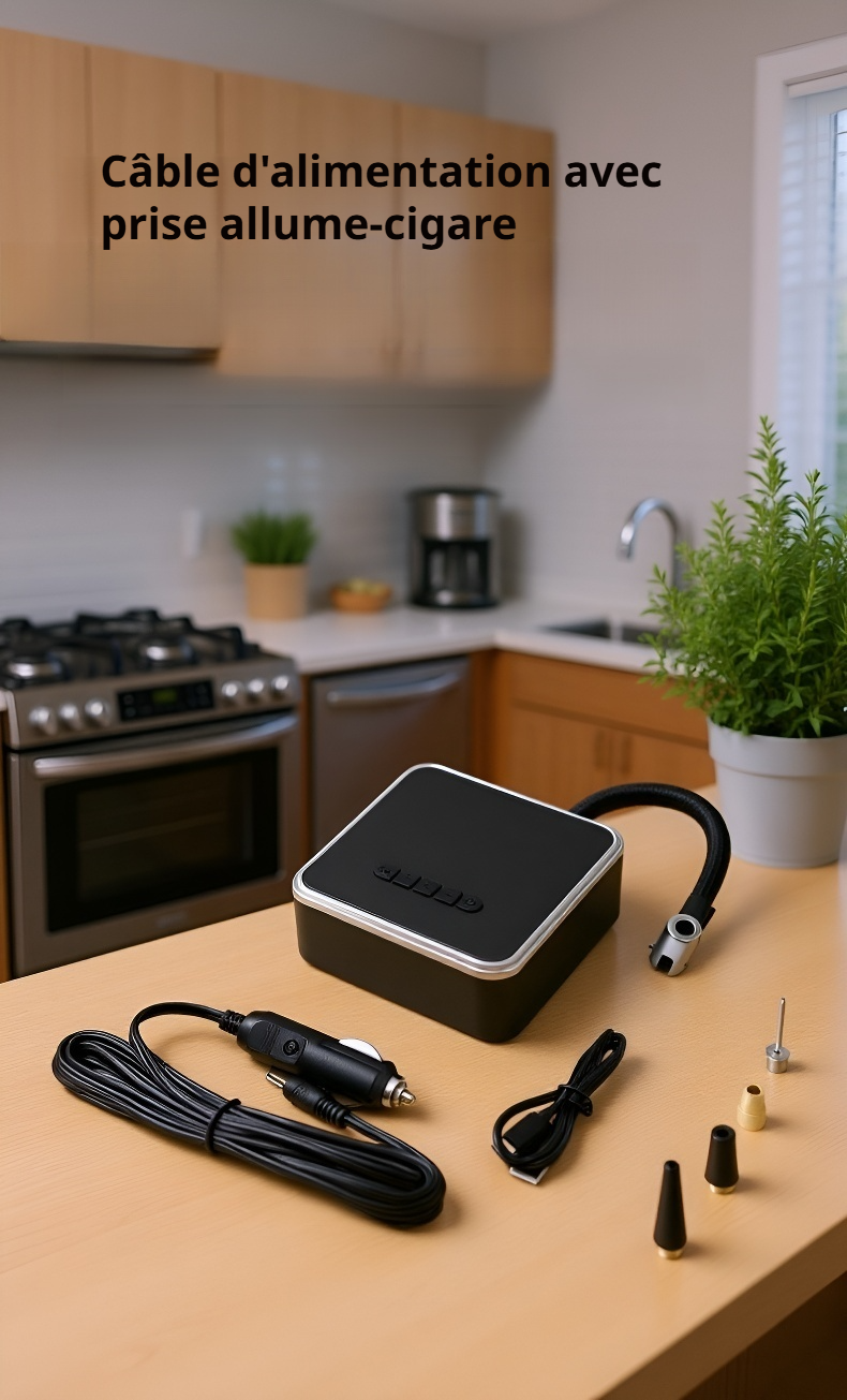 Accessoires inclus avec le gonfleur électrique portable