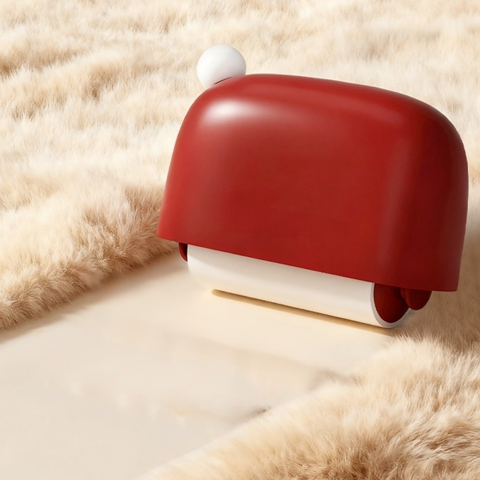 迷你衣物黏毛器聖誕帽造型黏毛滾筒