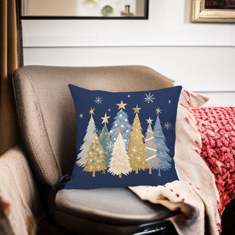 크리스마스 눈사람 린넨 쿠션 커버 소파 장식 쿠션