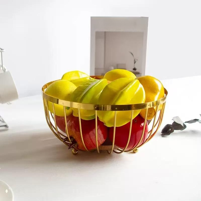 現代歐式簡約鐵藝點心糖果水果收納籃