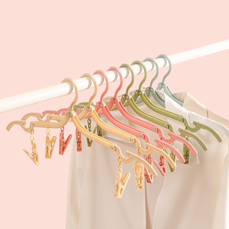 다용도 휴대용 접이식 옷걸이 여행 옷걸이 집게 다용도 건조 옷걸이 양말 수납 옷걸이