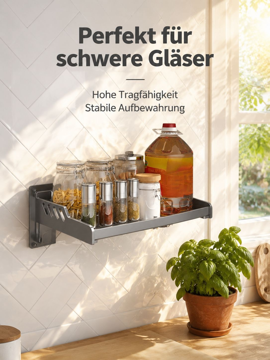 Modernes hängendes Küchenregal zur Küchenorganisation