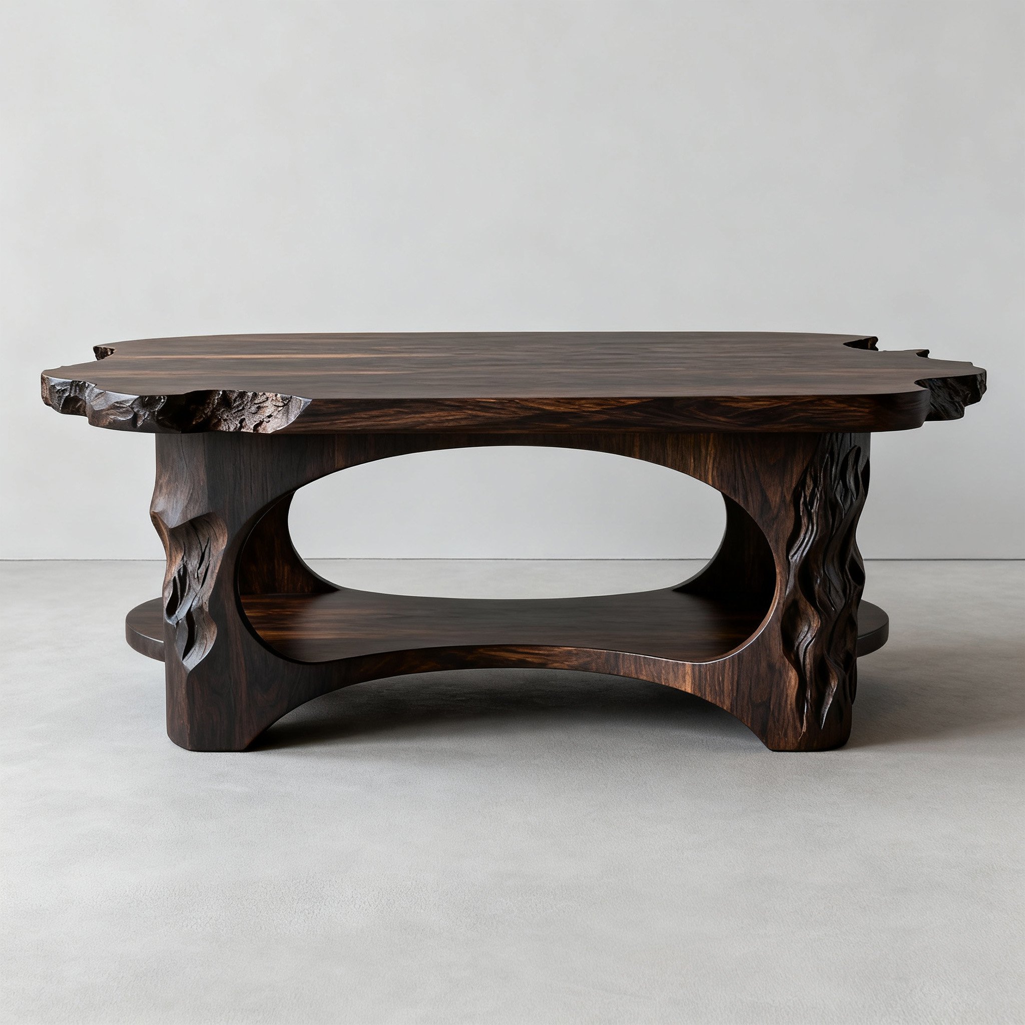 โต๊ะน้ำชางานไม้ศิลปะแกะสลัก