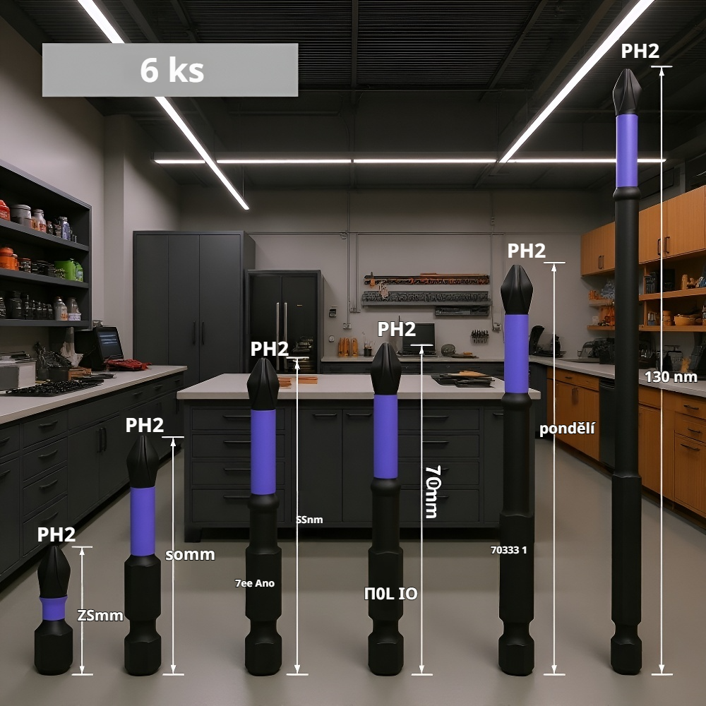 Silný magnetický elektrický vrták, domácí S2 ocelový protiskluzový bit