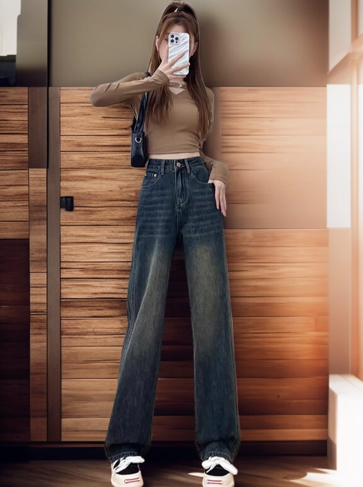 春秋向けワイドパンツのコーディネート例