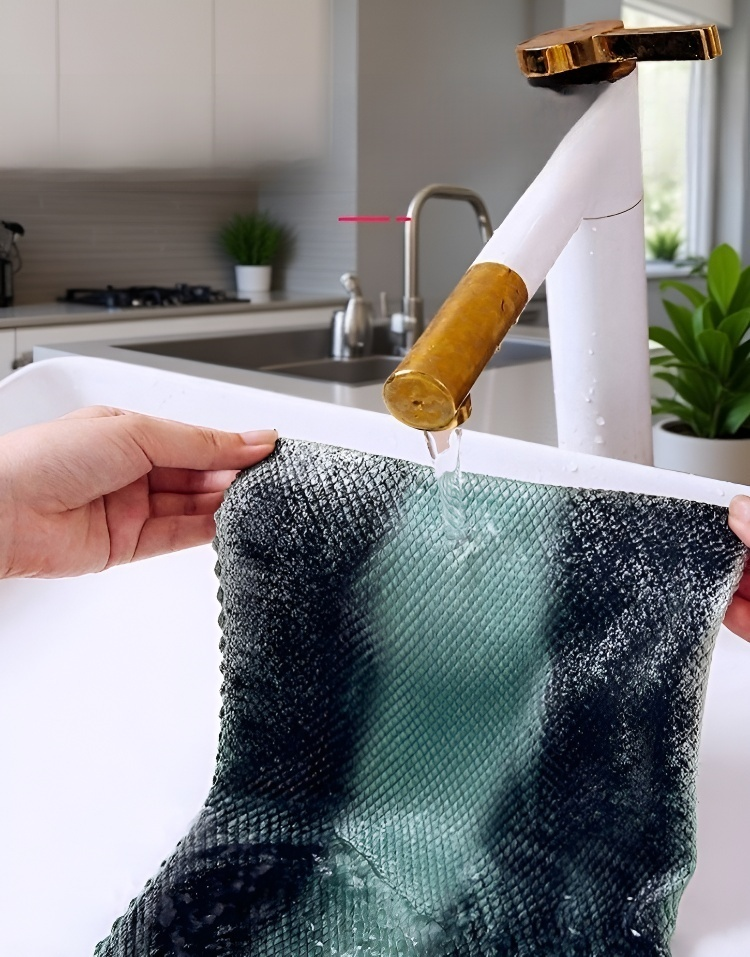 물기 제거에 효과적인 물고기 비늘 천