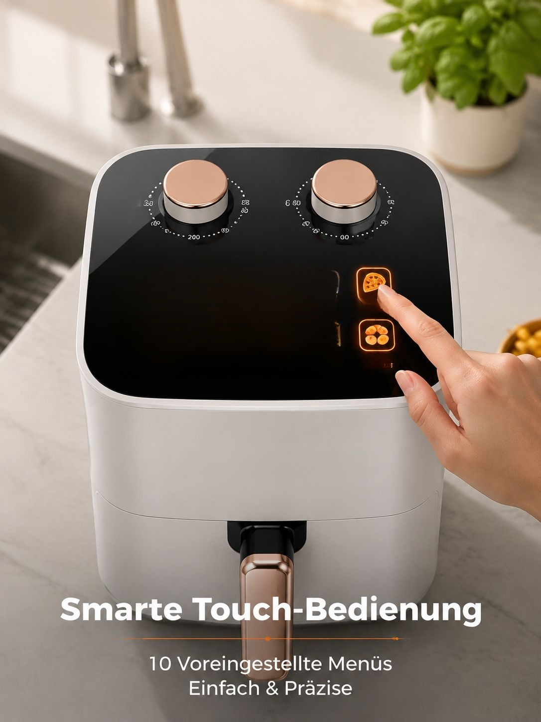 Große elektrische Fritteuse mit Mehrfachfunktion
