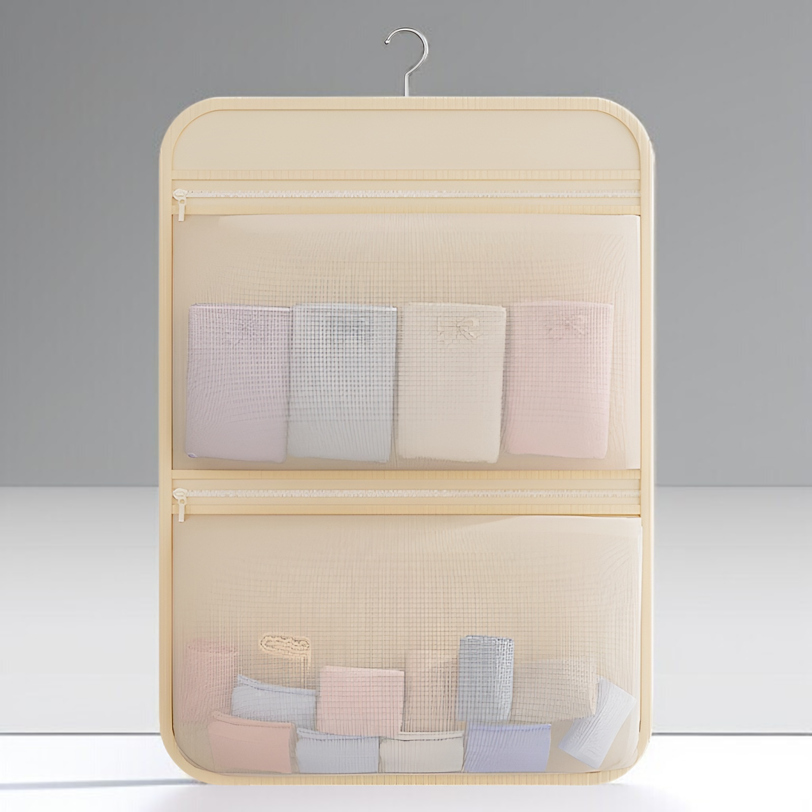 靴下収納ツール 寮のワードローブ 下着吊り下げバッグ 吊り下げネットバッグ ベッドサイド収納バッグ