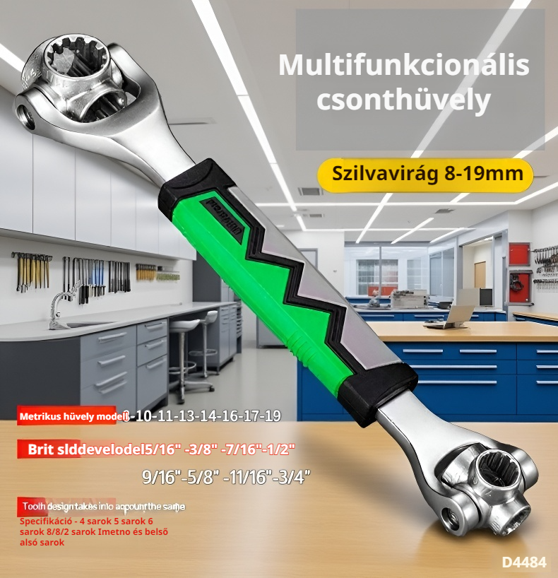 Sokoldalú csontkulcs barkácsoláshoz és szereléshez